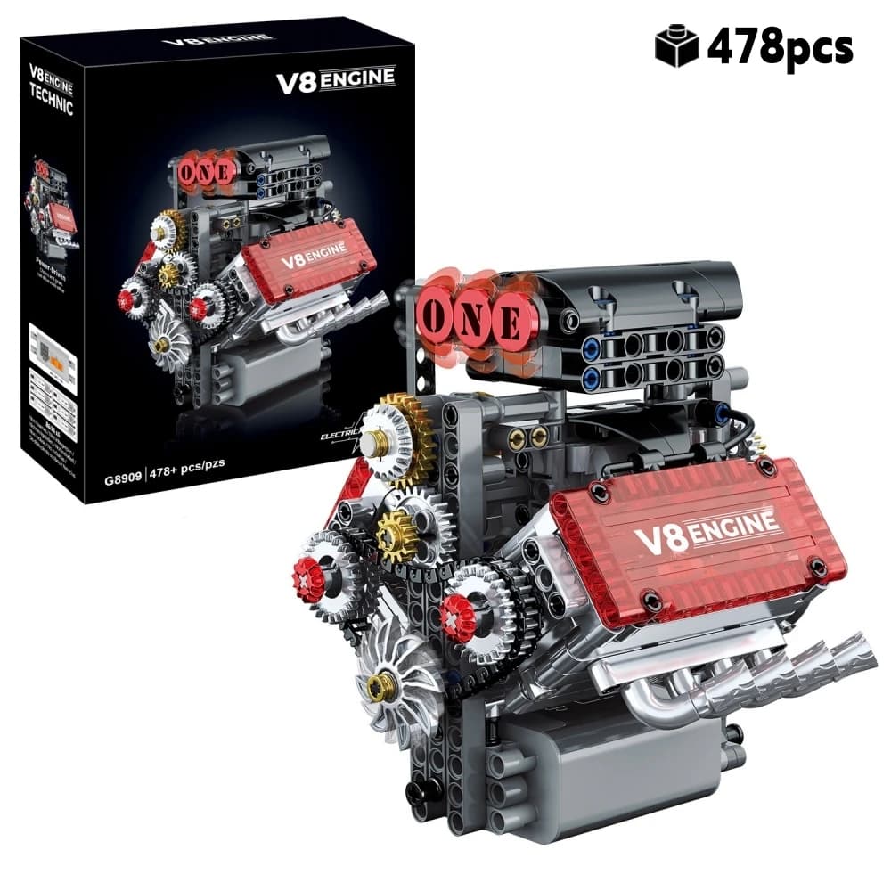 קוביות הרכבה מנוע V8 - דגם עם מנוע חשמלי